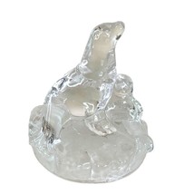 Cristal D&#39;Arques Seal Family Mom and Pup 24% Lead Crystal Figurine 5.5&quot; France - £18.39 GBP
