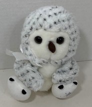 Shining Stars Snowy Owl Plush white black gray spots Russ - £4.68 GBP