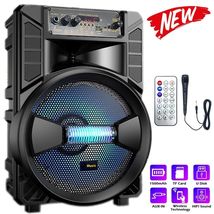 1500W 8&#39;&#39; Portable FM Bluetooth Speaker Subwoofer Heavy Bass Sound Syste... - £45.03 GBP