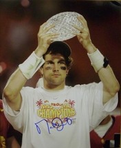 Matt Leinart signed USC Trojans 16x20 Photo w/ Trophy minor ding- Leinart Hologr - $18.95