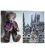 Canterbury Bears 1992 Gund Lilac Jointed Mohair England Signed #136/750 ... - £147.14 GBP