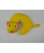 Small Kids Plush Plane Pillow Stretched Yellow Cat Mink Ferret Stuffed A... - $9.99