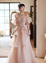 Ivory Strapless Wedding Bridesmaid Dresses Layered Tutu Maxi Wedding Dress Plus image 4