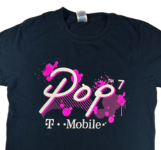 T-Mobile Pop 7 / Alcatel Promo T-Shirt, Black + Neon Pink Ladies Cut Small - £11.54 GBP