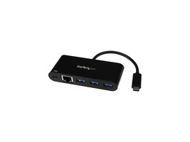 StarTech.com HB30C3AGEPD 3-Port USB-C Hub with Gigabit Ethernet and Power Delive - £93.18 GBP
