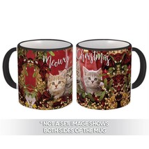 Cats Christmas : Gift Mug Kitten Pet Animal Nature Meowy Merry - £12.78 GBP