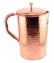 Rastogi Handicrafts Pure Copper Jug With Hammered - £35.20 GBP