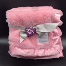 Parent&#39;s Choice Baby Blanket Little Dreamer Satin Trim Pink Walmart - £55.81 GBP