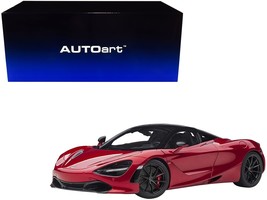 Mclaren 720S Memphis Red Metallic with Black Top and Carbon Accents 1/18 Model  - $312.30