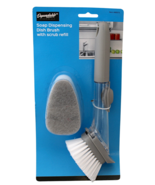 2-in-1 Soap Dispensing Kitchen Scrub Brush with Foam Scrubber, Easy Grip... - $9.89