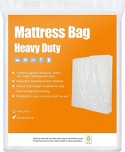 Bysure 2-Pack 5 Mil Transparent Mattress Disposal Bags For Moving And Storage, - £30.40 GBP
