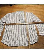 Y2K NEW Vtg Koman Striped Button Shirt Long Sleeve Light Embroidered Men... - $341.94 MXN