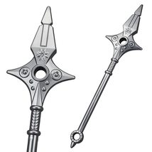 Munetoshi 31.5 Foam Silver Short Spear Staff Rod Fantasy Video Game Cosplay Cos - £15.02 GBP