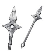 Munetoshi 31.5 Foam Silver Short Spear Staff Rod Fantasy Video Game Cos... - £14.77 GBP