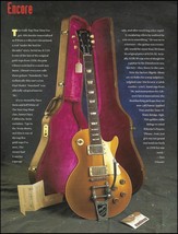 1958 Gibson Gold Top Les Paul Standard vintage guitar history 1992 article print - £3.35 GBP