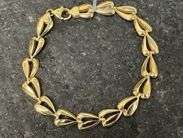 18K Yellow Gold Italian Italy Designer Bracelet 7.5 Inches Long 7.8 grams! - £610.09 GBP