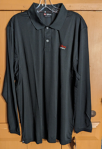 NEW Wilson Mens L Polo Shirt Black Hyper-Tek UVP 50 Athletic Active Brea... - $23.17