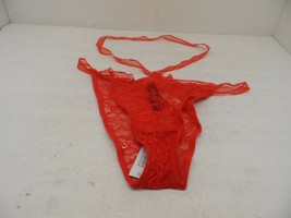 Adore Me Women&#39;s Cheeky Lace Mesh Panty 09727 Red Size Small - $4.74