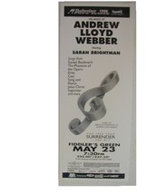 Andrew Lloyd Webber Sarah Brightman Poster Concert - $8.83
