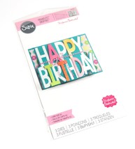 NEW - Sizzix Framelits &quot;Card, Happy Birthday Drop Ins&#39;&#39; Metal Die 661830 - £16.79 GBP