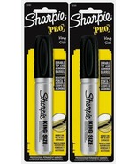 2 Sharpie KING SIZE Black Chisel Tip PERMANENT MARKER Water/Fade Resista... - £19.42 GBP