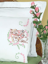 Jack Dempsey Stamped Pillowcases W/White Perle Edge 2/Pkg-Mare &amp; Colt - £16.49 GBP