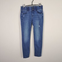 APT.9 Womens Straight Leg Jeans Size 6 Cotton Blend Blue Pockets - £20.84 GBP