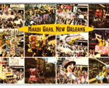 Mardi Gras Parade Multiview New Orleans Louisiana LA Continental Postcar... - $7.56