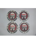Lot of (4) ORCO Bulldog - POKER CHIPS (2 Black 2 Grey) - $16.45 CAD