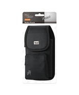Reiko Vertical Rugged Pouch with Metal Logo for iPhone X - Black - $22.36 CAD