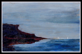 Seascape with Sailboats Ventura Rincon 2009 C Peterson * Oil Painting on canvas - £239.88 GBP