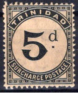 Trinidad J14 VLH 5d black postage due, Wmk multiple crown &amp; CA ZAYIX 032... - £12.47 GBP