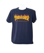 Vintage Thrasher Magazine Navy Blue Short Sleeve T Shirt Size Large  - £17.40 GBP