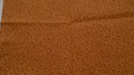 Fabric Classic Cottons 1999 Yellow Interconnected Scrolls on Brown Backg... - $1.55