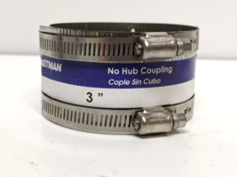 Eastman 3 In No-Hub Coupling with Stainless Steel Clamps NHC-33 - £5.62 GBP