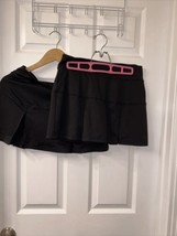 2 TEK GEAR DRYTEK Pleated Athletic Skort - Women&#39;s Sz Small Black Shorts w Skirt - £11.95 GBP