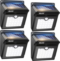 Baxia Technology Solar Outdoor Lights Wireless Security Motion Sensor, 4 Packs). - £35.26 GBP