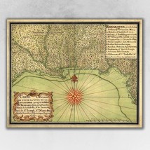 16&quot; X 20&quot; C1747 Map Of The Gulf Coast Vintage  Poster Wall Art - $40.49
