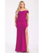 Plus Off Shoulder Draped Cross Wrap Maxidress - $81.00