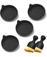 Car Coaster and Interior Cleaning Brush Set, 4 Pack Silicone Car Cup Hol... - €10,66 EUR