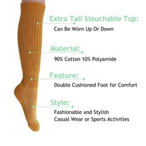 Golden Rod Slouch Socks for Women Made in USA 1 PAIR Size 9 to 11 - £7.77 GBP