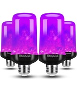 Hompavo 【Upgraded LED Flame Light Bulbs, Purple Flickering Light Bulbs with - $1,022.47 MXN