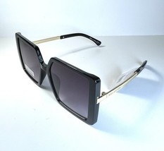 NEW MAX EDITION Black Gold Square Diva ME 21873 Sunglasses + Case - $736.60 MXN