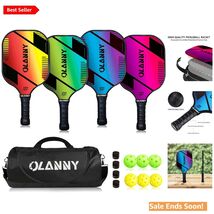Pro-Quality Pickleball Paddles Set - Graphite Fiber &amp; Polymer Core Innov... - $97.96