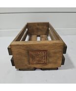 Napa Valley Cassette Tape Storage Holder Wooden Crate Wood Box Holds 12 ... - $8.86