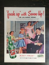 Vintage 1952 7-Up The All Family Drink Full Page Original Ad 622 - $6.64