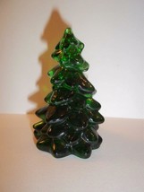 Mosser Glass Emerald Green 2.75&quot; Christmas Tree Figurine Holiday Decoration - £11.62 GBP
