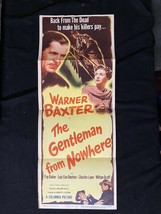 Gentleman From Nowhere Original Insert movie poster 1948- Noir - $103.06