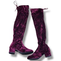 The Wendy Williams Collection Shoes Size 7.5 M Thigh High Boots Velvet B... - $39.63