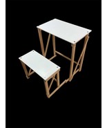 Modern WOODEN School FOLDING TABLE – Space Saving Beech Wood Desk – 5 To... - €163,87 EUR
